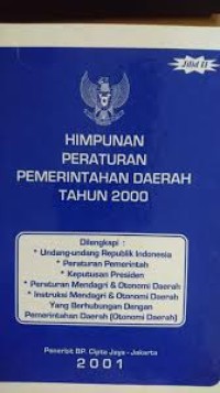 Himpunan Peraturan Pemerintahan Daerah Tahun 2000